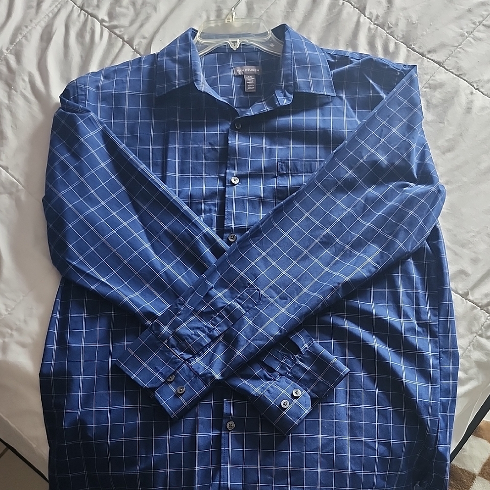 Van Heusen Blue Casual Button Down Shirt